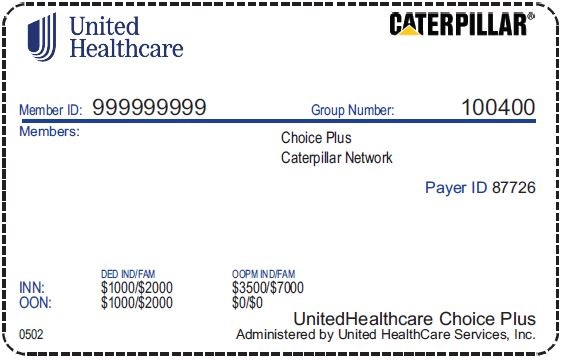 Caterpillar PPO Network ID Card_2022